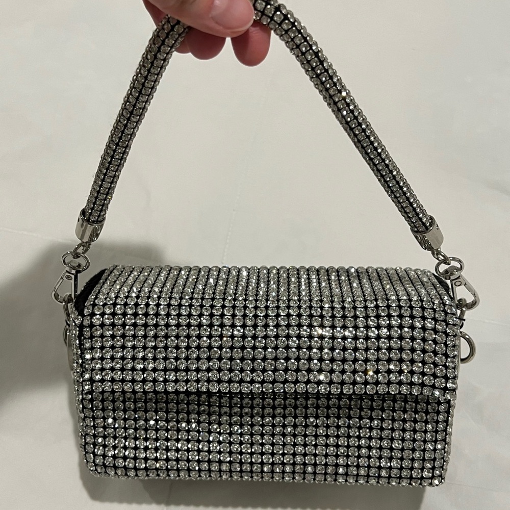 GIARITÉ Rio Silver Rhinestone Bag - Picture 8 of 15